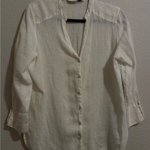 Zara Cream Button-Down Women's Shirt